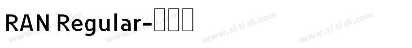 RAN Regular字体转换